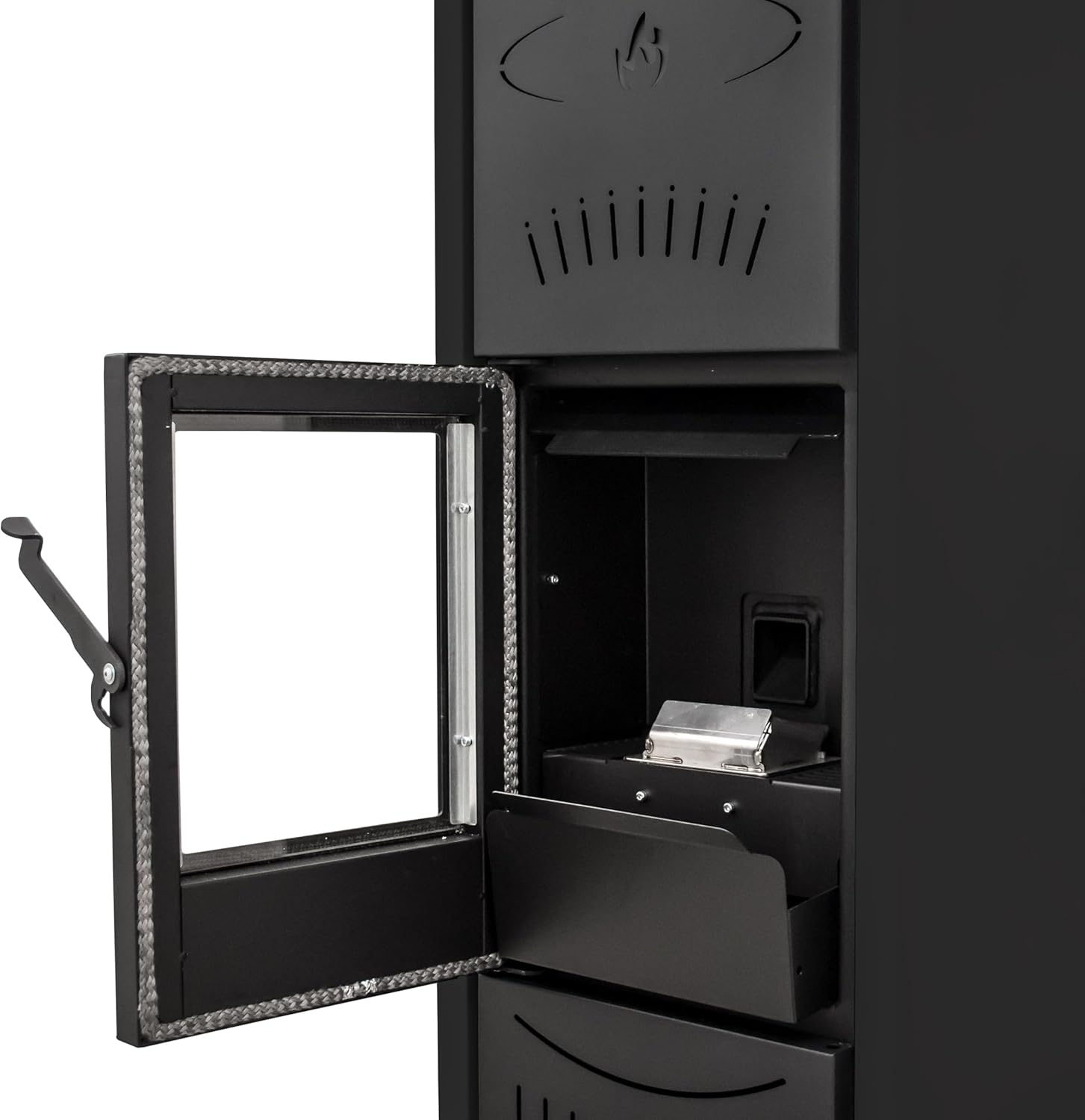 STUFE A PELLET ITALIA Asia 24 Kw | Hydro-Pelletöfen Effizienz 92% Heizung für 180m² Autonomie 22 Std. Programmierbar 5 Geschwindigkeiten und Leistungsstufen 24M Garantie Schwarz