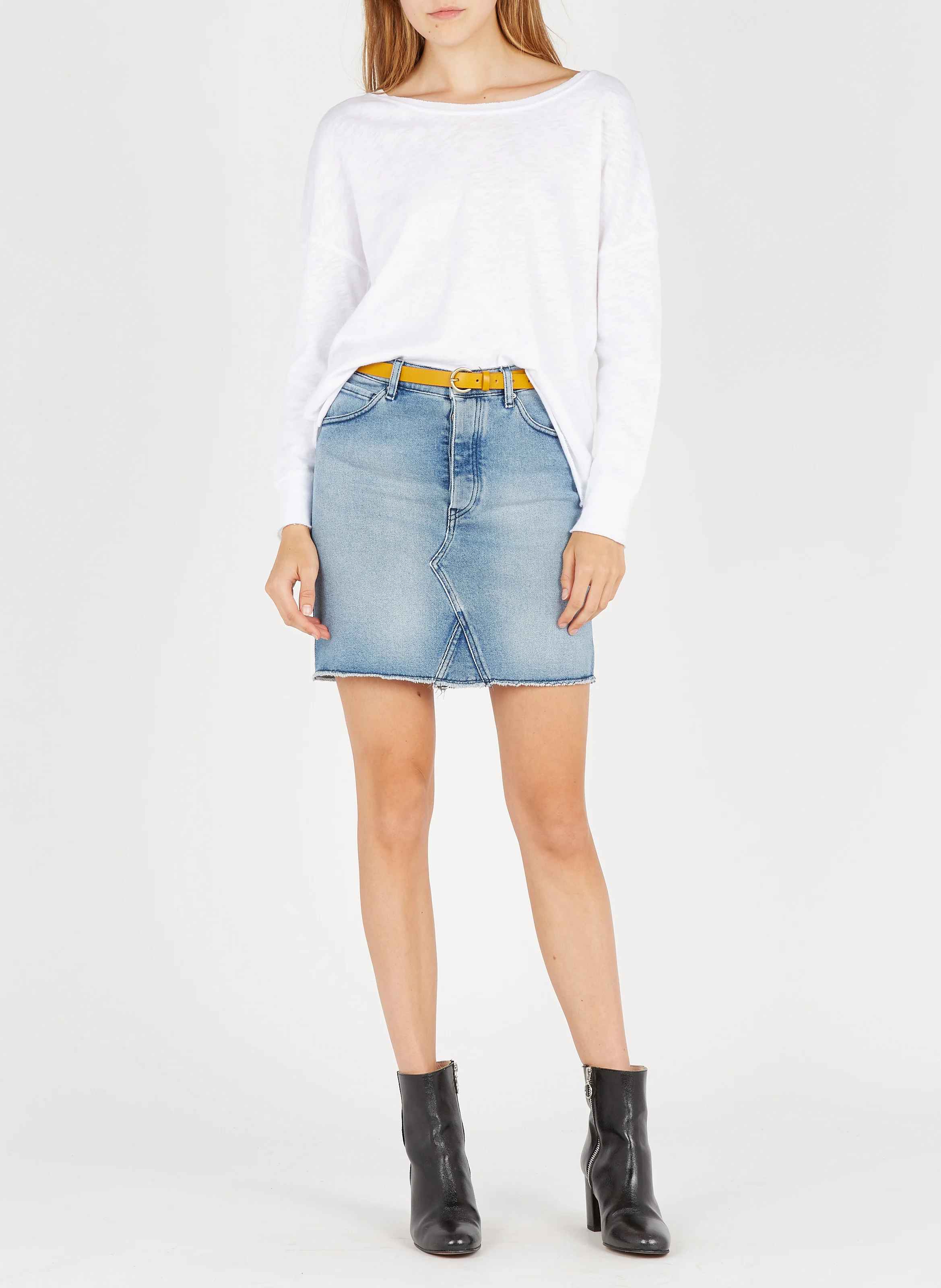 SONOMA - Tee-shirt col bateau en coton | Blanc
