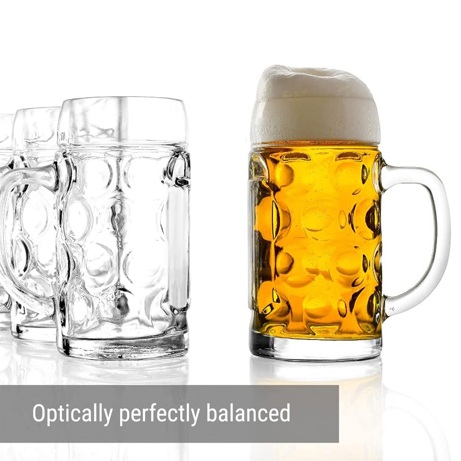 Bierglas, Bierkrug, Maßkrug, Bierseidel 6er Set Biergläser, ISAR - 0,3 Liter