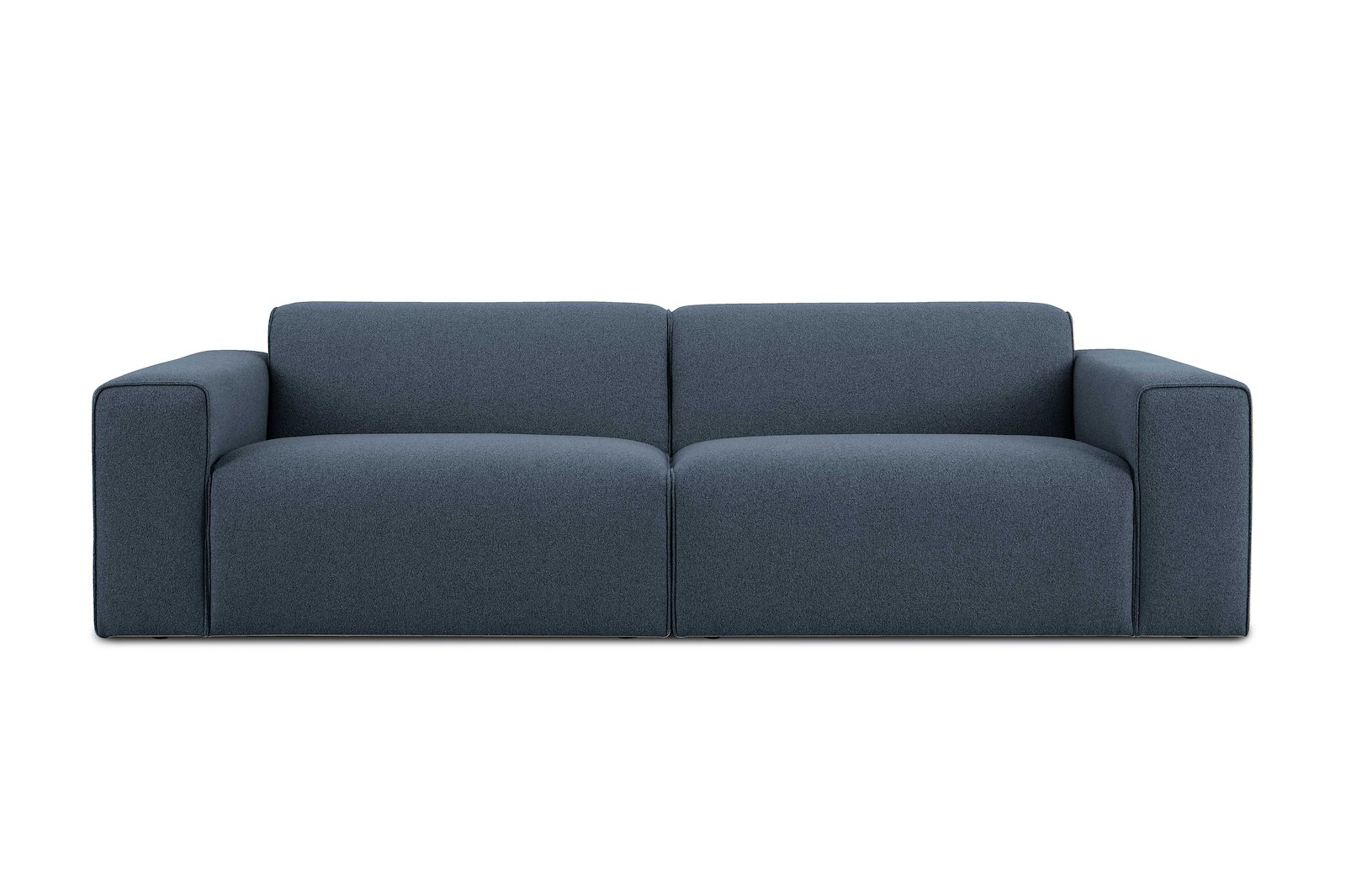 Styl 3-seter duo puter Tekstil Lombardo 16/2 Dark Blue med sorte ben.