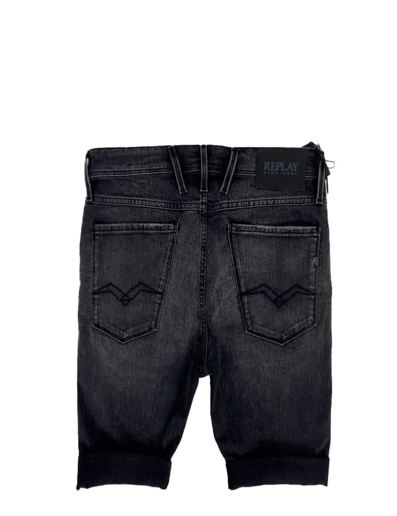 REPLAY SHORT EN JEAN ANBASS ANTHRACITE