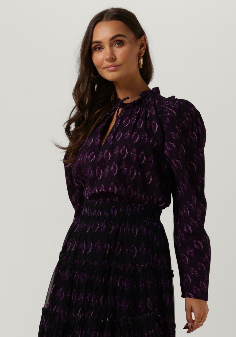 NOTRE-V paarse notre-v blouse blouse print nv-arah