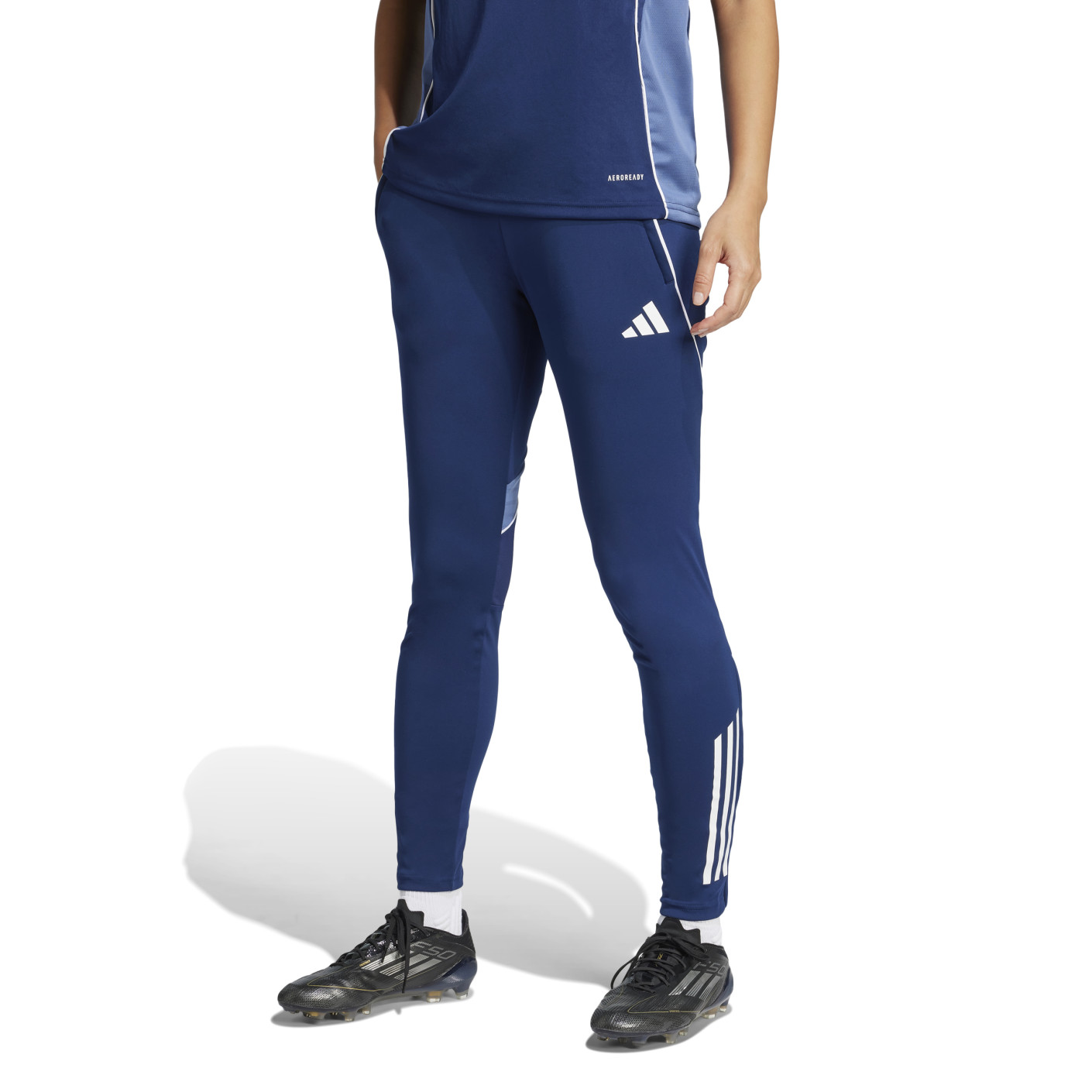 Adidas Tiro 25 Competition Trainingsbroek Dames Donkerblauw Lichtblauw Wit