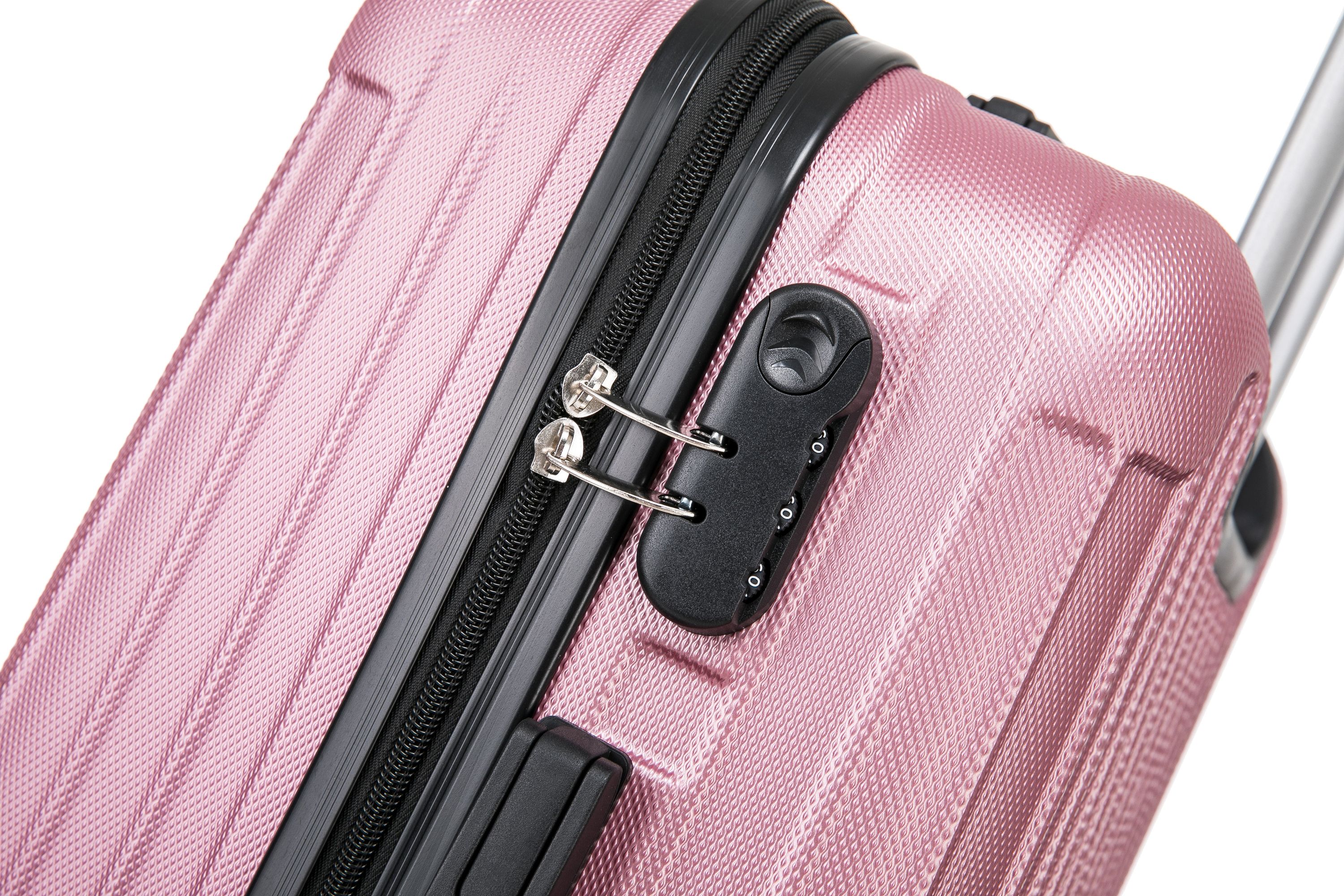 Reisekoffer Hartschalenkoffer LINN 5er Set rosa