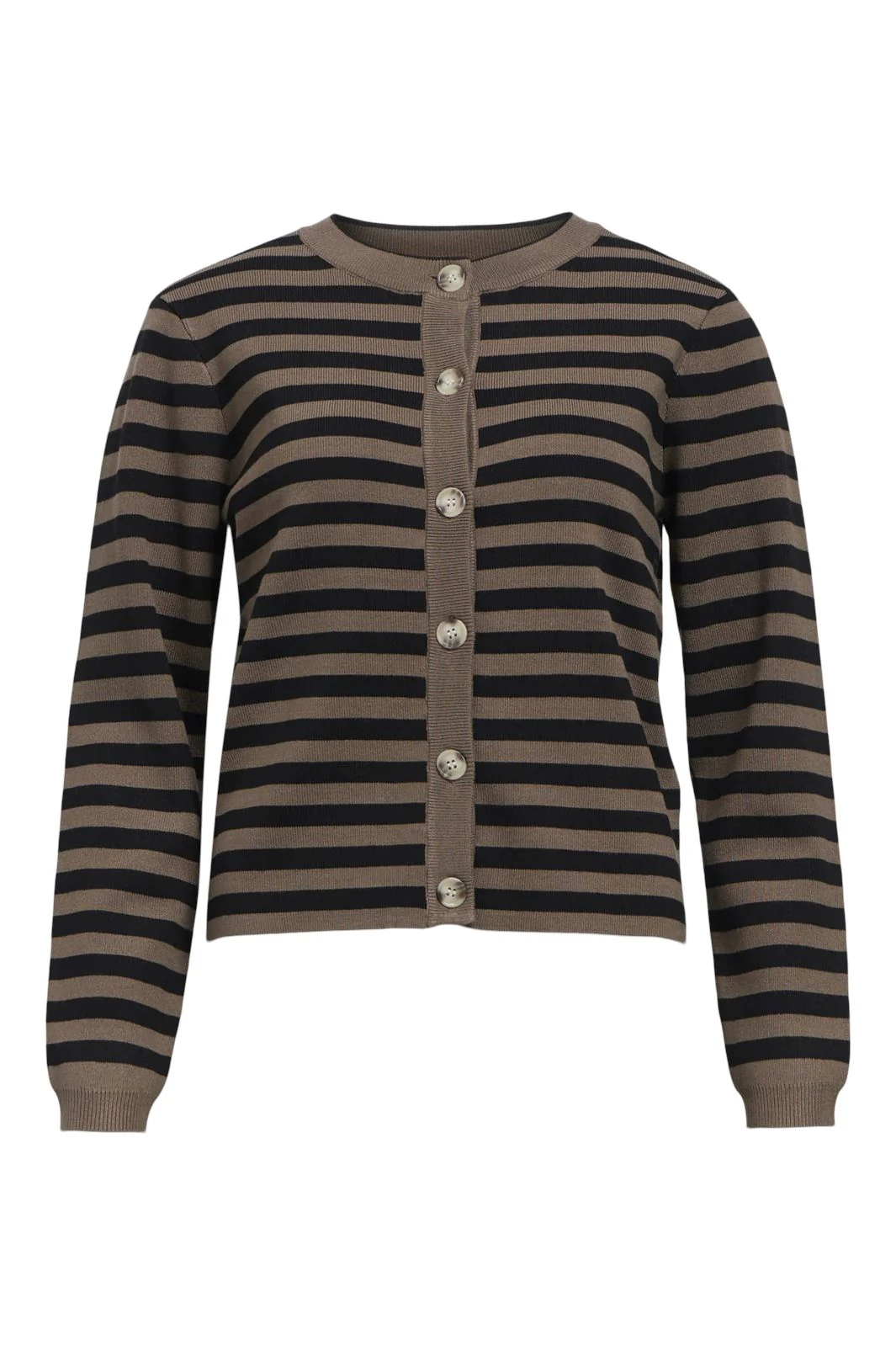 Object Objester Sli L/S Knit Cardigan 4601867 morel black