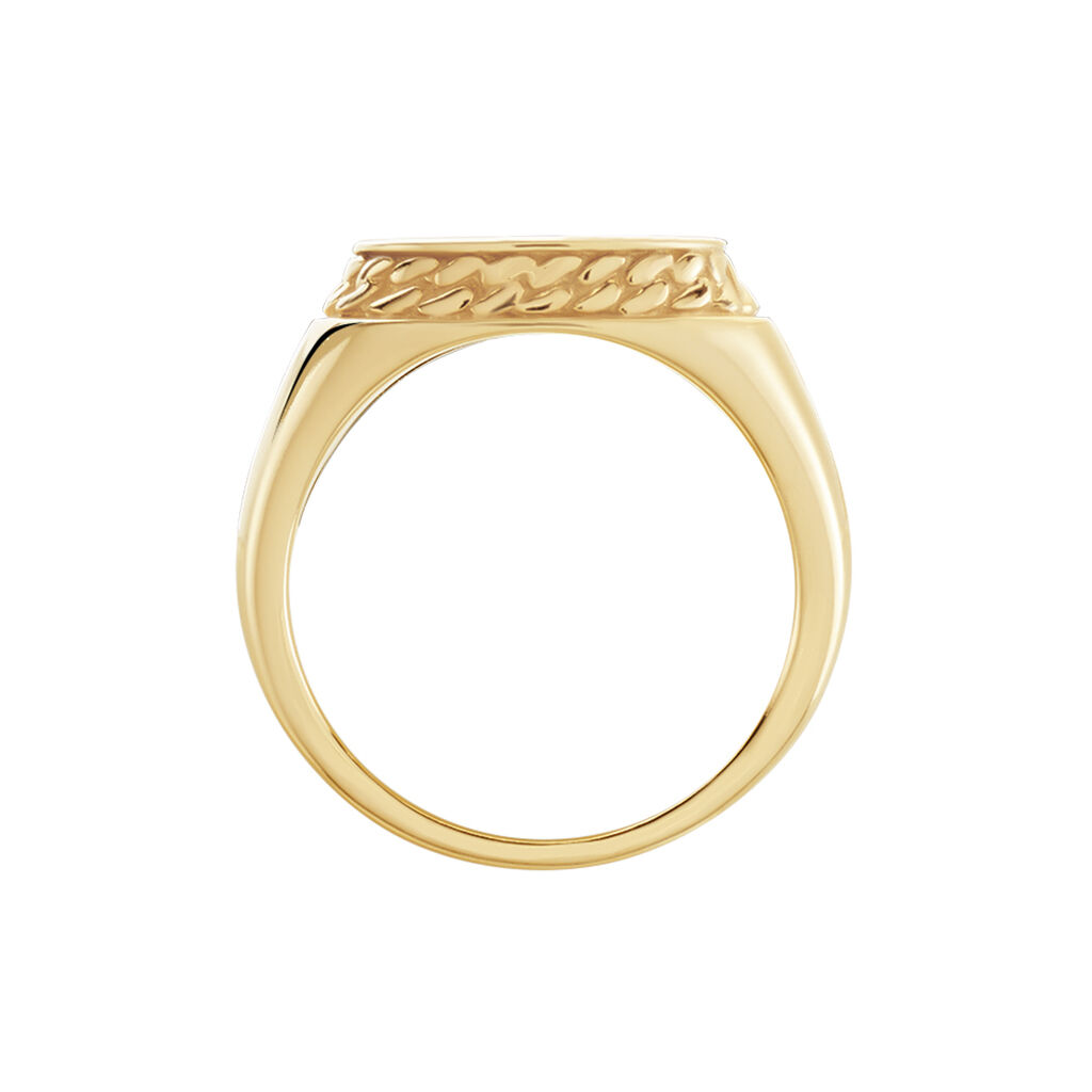 Chevalière Plaqué Or Jaune Nail
