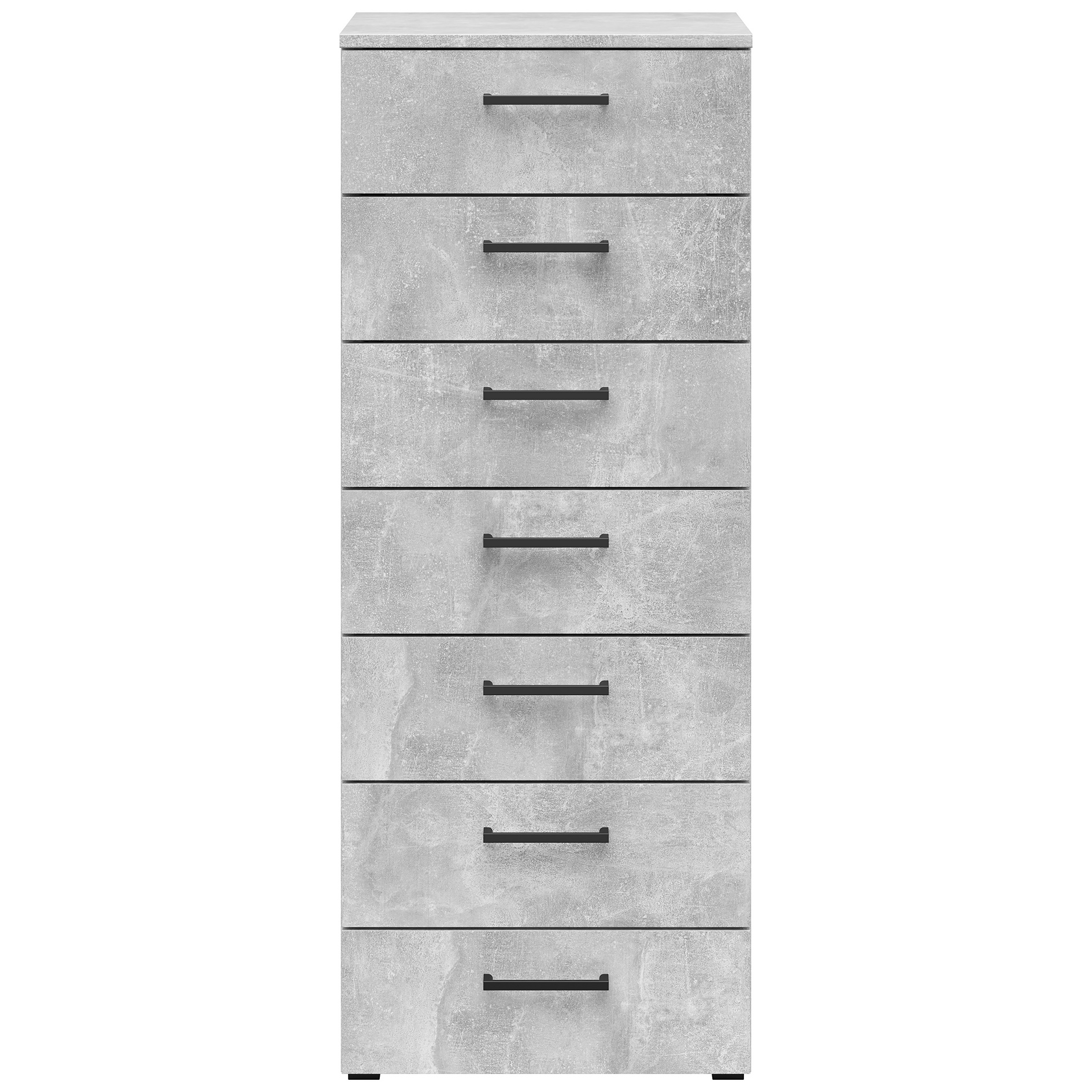 Kommode - Betonoptik - 7 Schubkästen - 45 cm