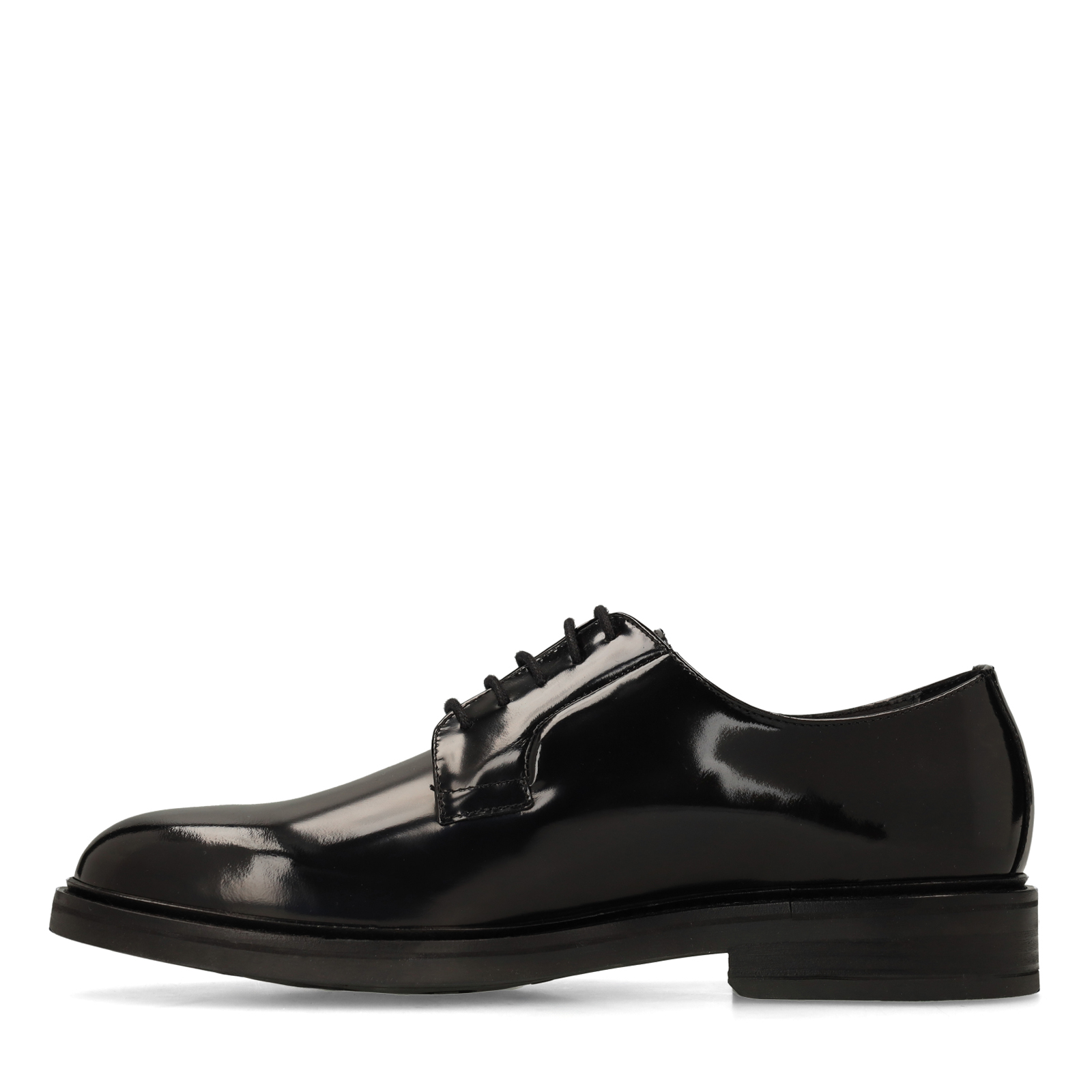 Zwarte lak leren veterschoenen