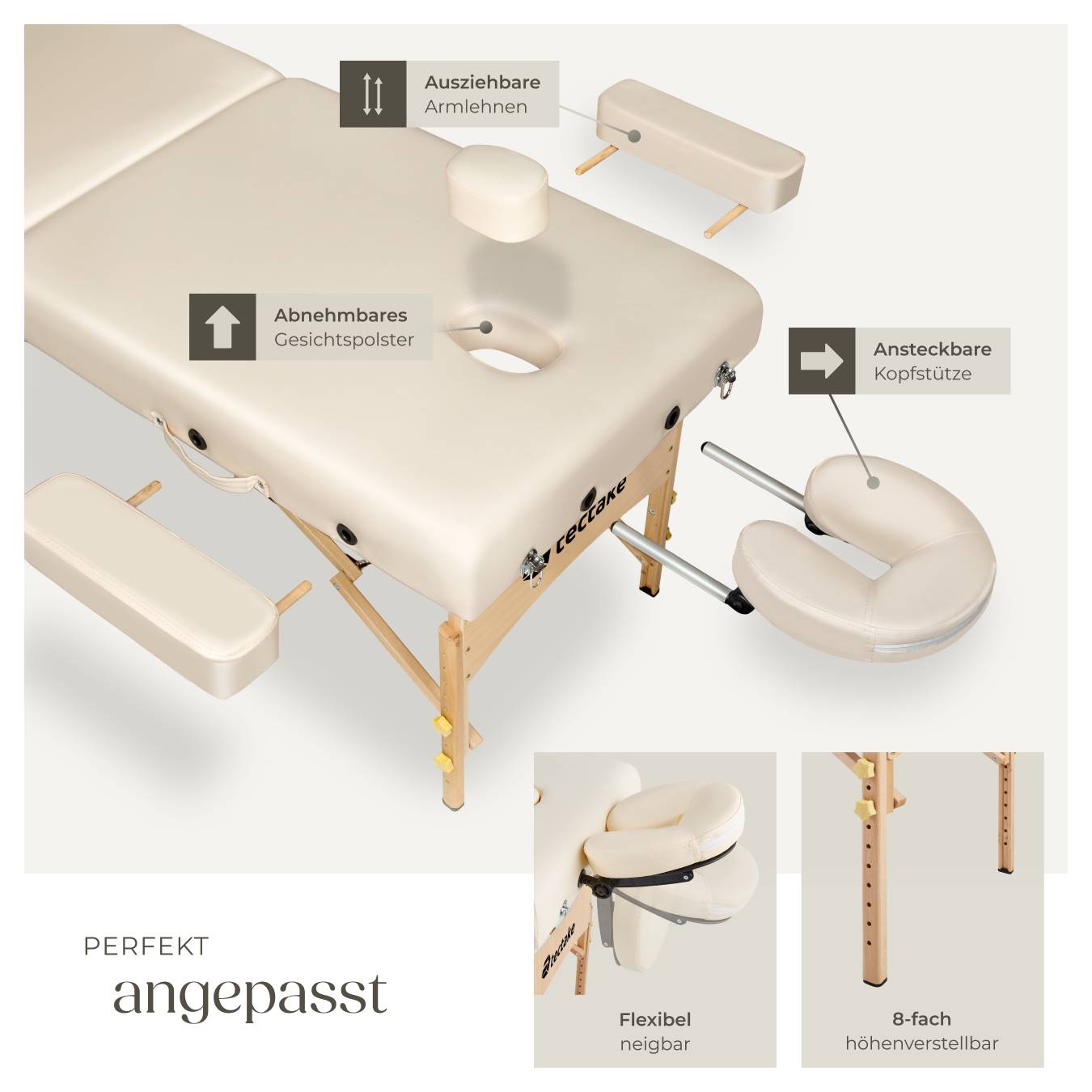 2 Zonen Massageliege-Set Suman