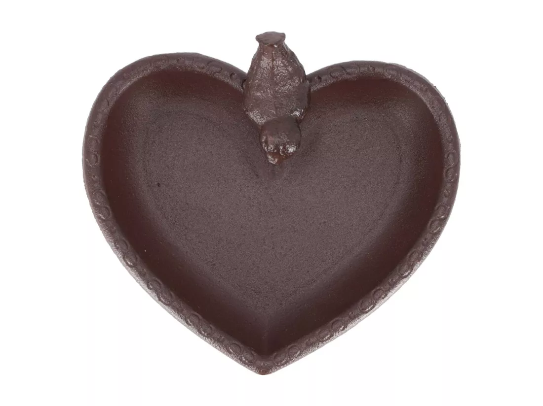 Mangeoire à oiseau en fonte Joli coeur