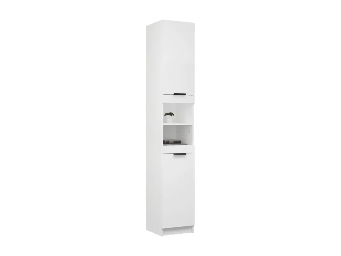 Armoire de salle de bain blanc 32x34x188,5 cm bois d'ingénierie