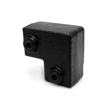 Novidade steigerbuis koppelstuk vierkant kniestuk zwart ø 25 mm