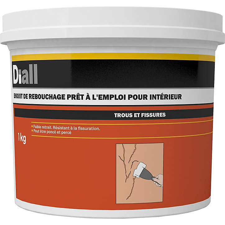 Enduit prêt à l'emploi Diall blanc 1 kg