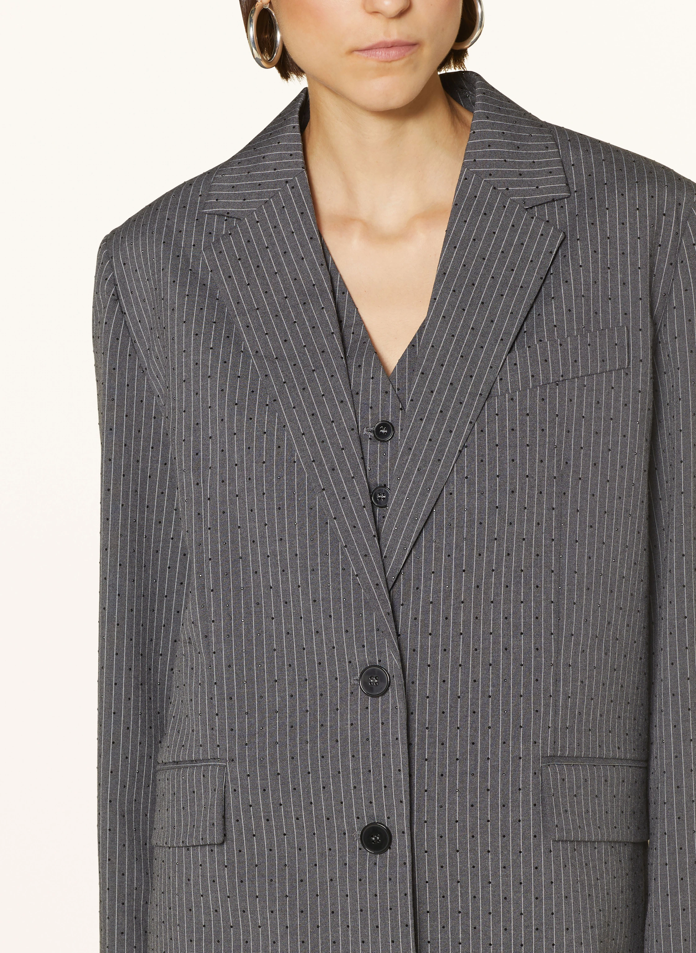 maje Blazer mit Schmucksteinen