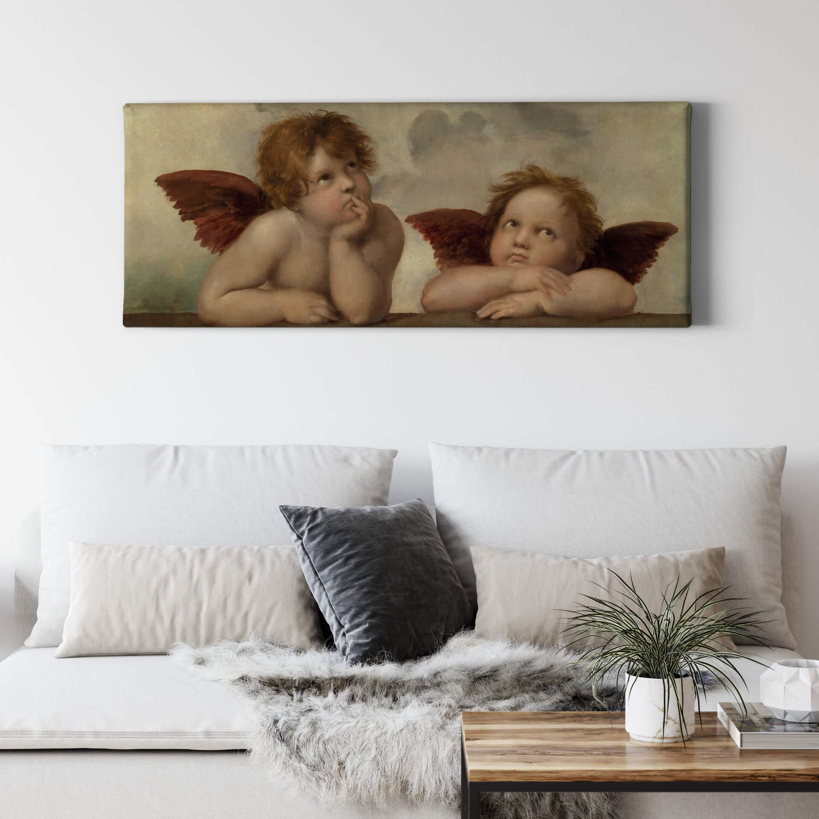 Leinwandbild RAFFAELS ENGEL - braun - 100x40 cm