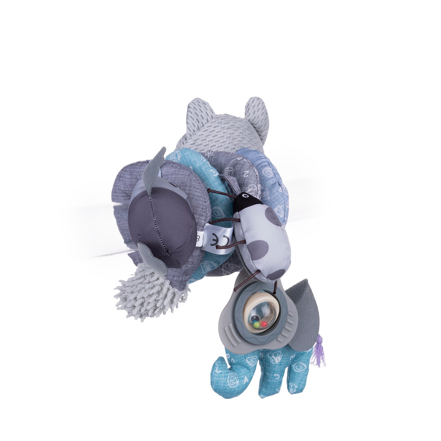Bali Bazoo Activity Spirale Fuchs 80566 Rassel, Greifling, verschiedene Tiere blau