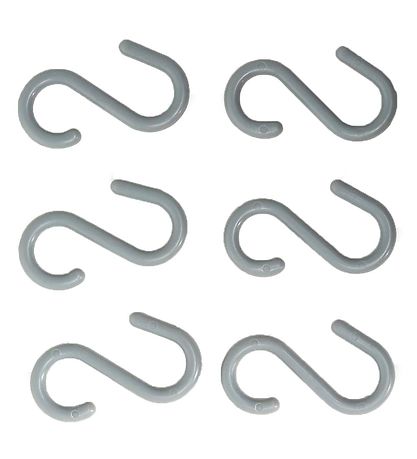 MaMaMeMo Haken für Haube - 6er-Pack - Grau