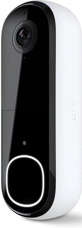Arlo 2K draadloze video deurbel met camera, 1 deurbel, wit