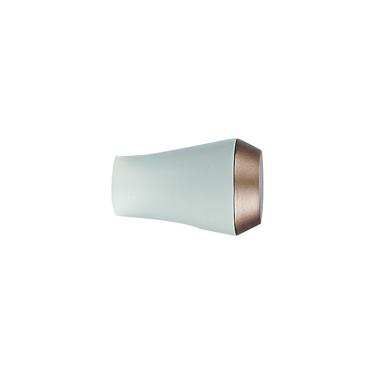 Embout cône pour barre à rideau bicolore GoodHome 19 mm Anafi blanc