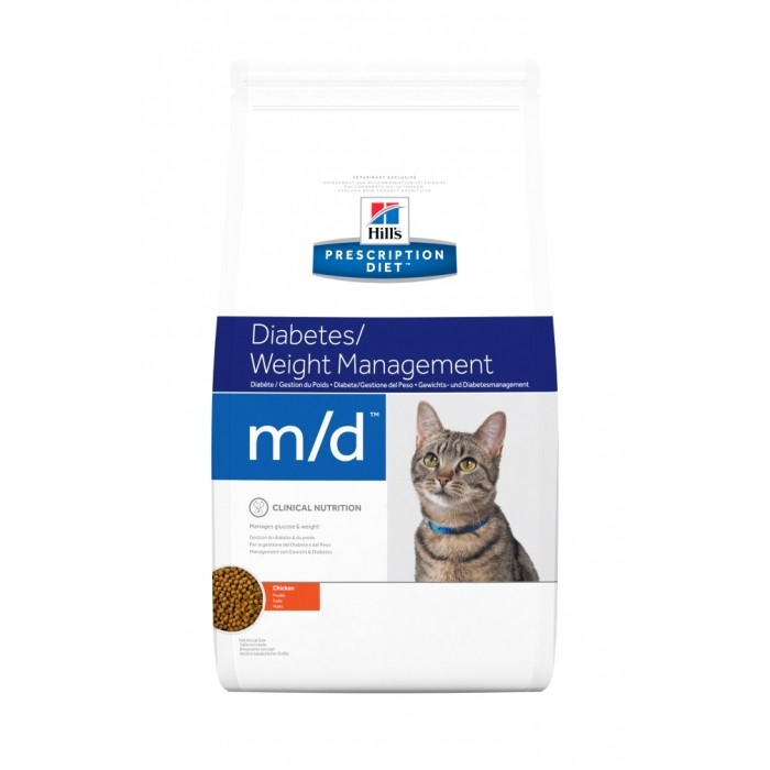 HILL'S Prescription Diet m/d Diabetes Care au Poulet - Croquettes pour chat