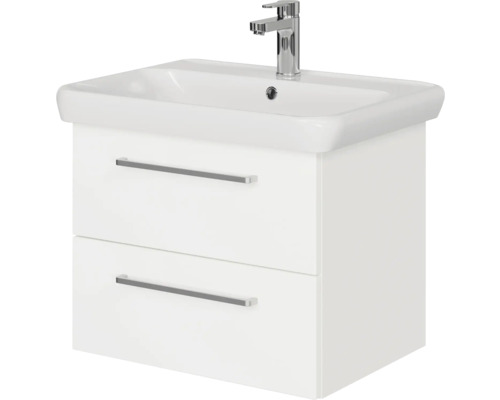 Pelipal Sunline 105 badkamermeubelset (B x H x D 69 x 56 x 48,5 cm), hoogglans witte fronten, met keramische wastafel en badmeubel