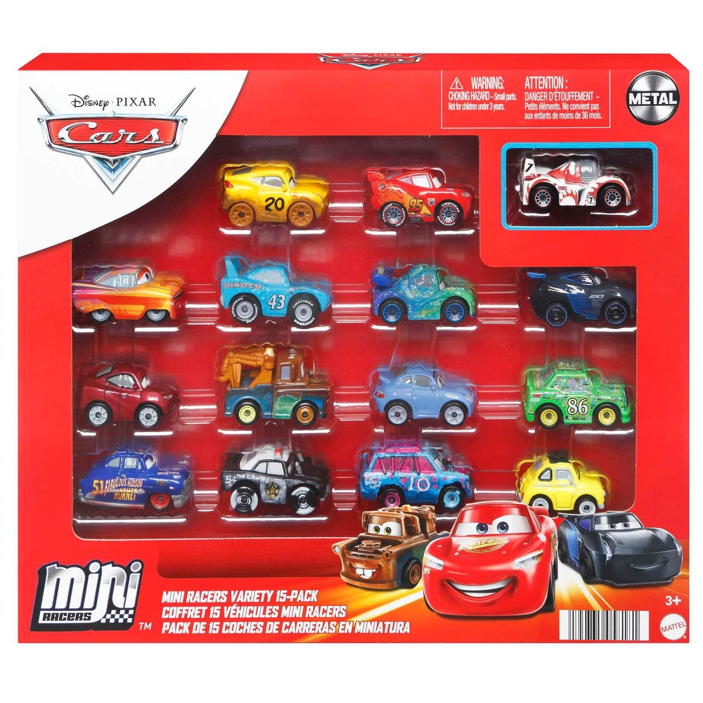 Pixar Cars Mini Racers, 15er-Pack Spielzeugautos