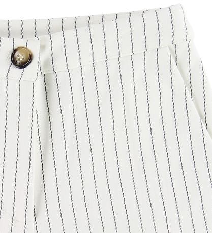Grønt Shorts - Henna Bermuda - Hvid m. Striber