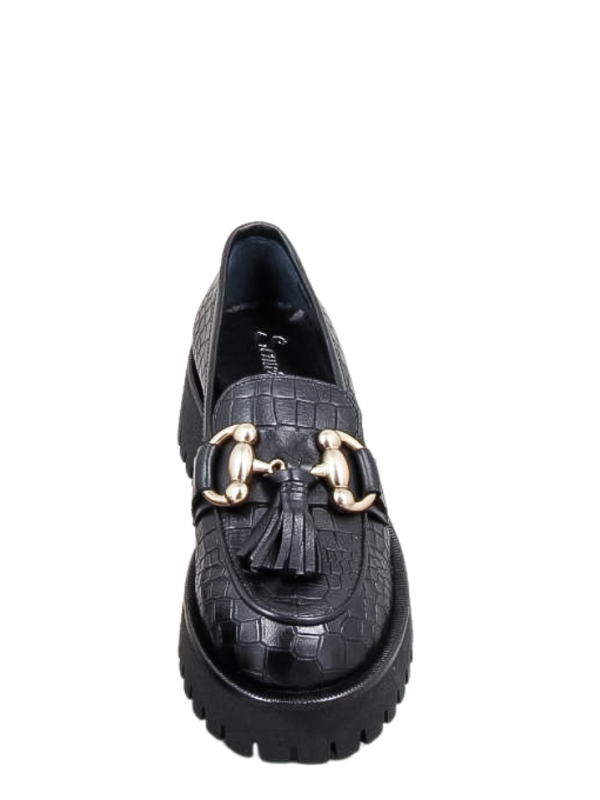 Mocassins E007E1 Cocco Nero - Semerdjian