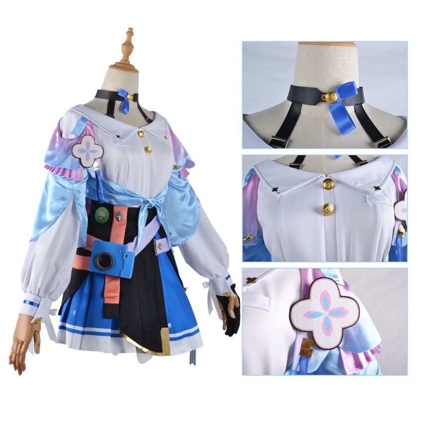 Custaplayu - Honkai Star Rail 7 maart Cosplaykostuum / Pruik / Applique Platform Chunky Heel Boots / Set