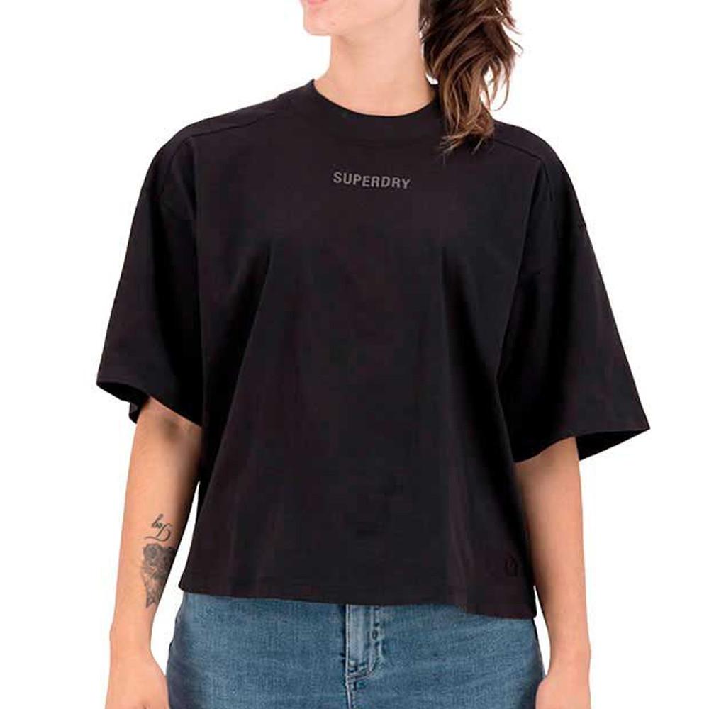 Superdry T-shirt Noir Femme Superdry Tech Boxy