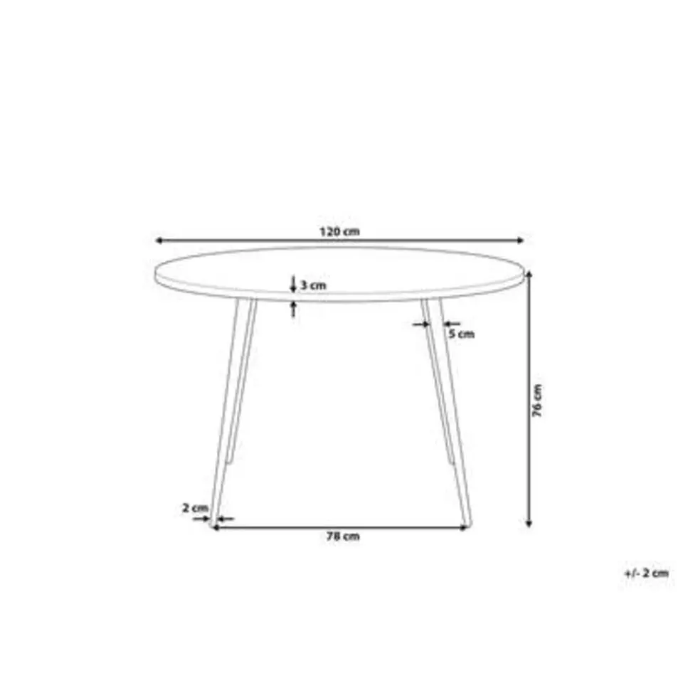 ODEON - Eettafel - Grijs - 120 x 120 cm - MDF