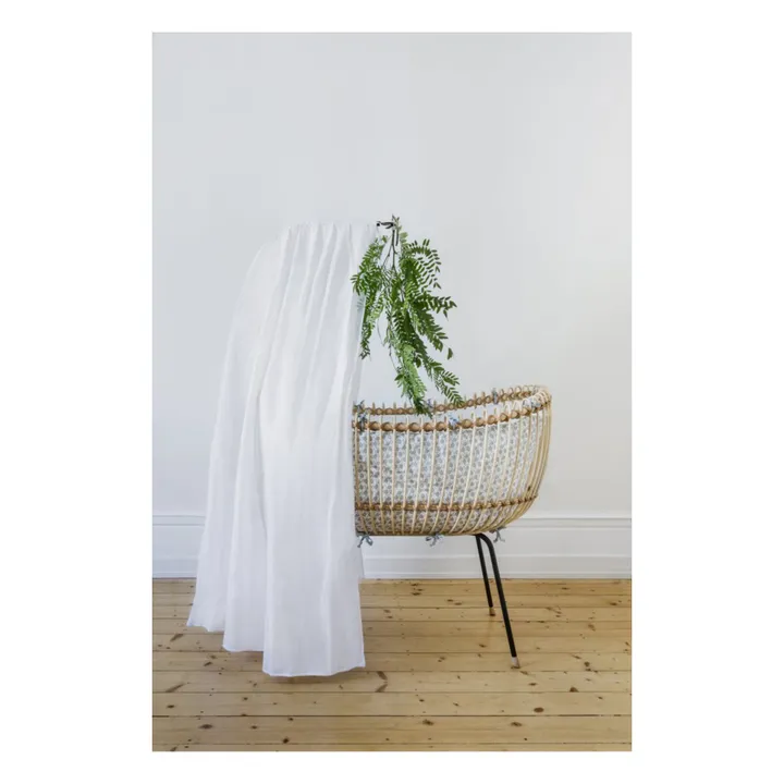 Bermbach Handcrafted Support et voile de lit Theo en coton bio | Naturel