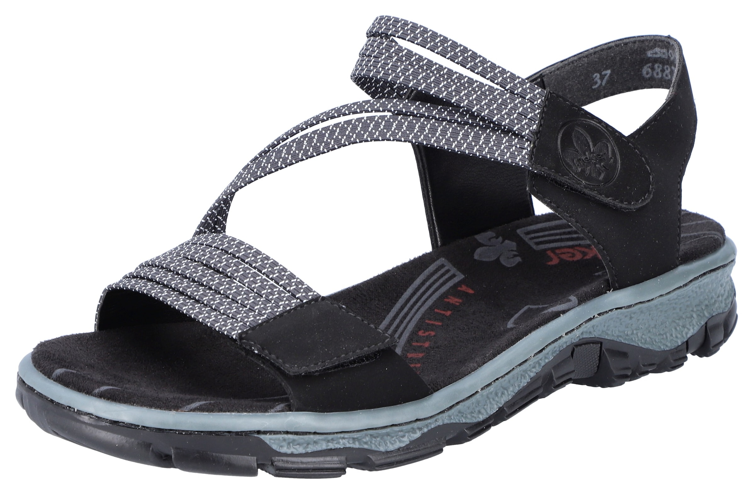 Rieker Riemchensandale  , Sommerschuh, Sandalette, Klettschuh, in sportiver Optik