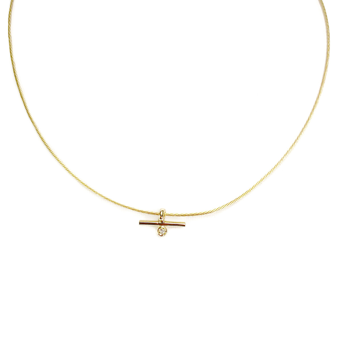 Collier d'occasion or 750 jaune diamant