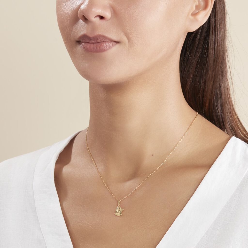 Pendentif Ange Endormi Or Jaune