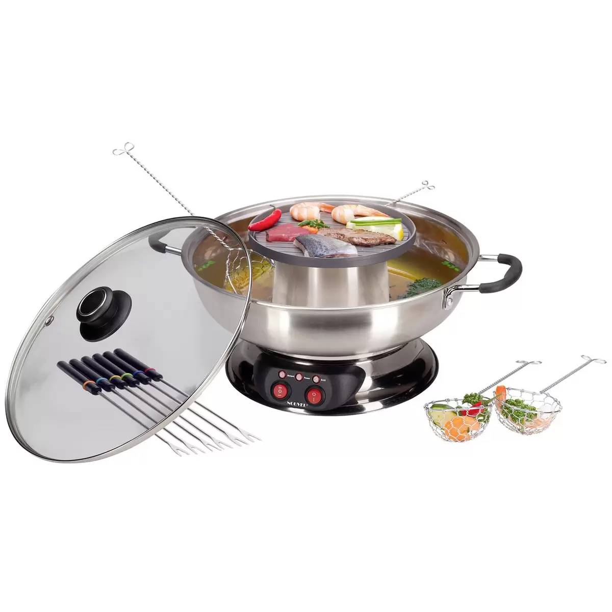 Gourmet Pot, 16-teilig schwarz,silber