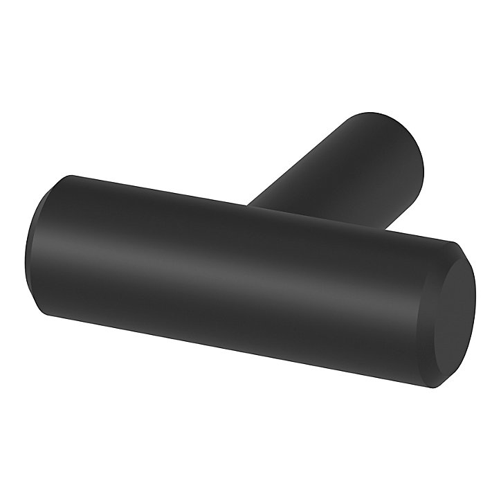 Bouton de meuble en T Dizel noir ⌀.40mm x L.12mm