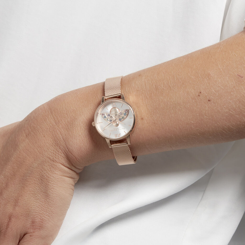 Montre Olivia Burton Rainbow Bee Argent