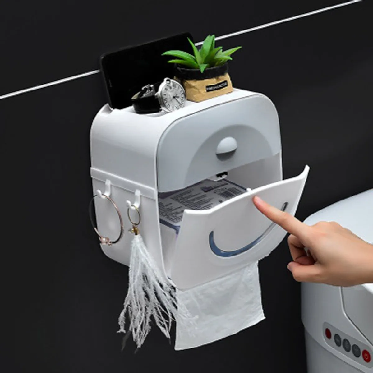 Boîte à serviettes murale étanche Universal - Gris