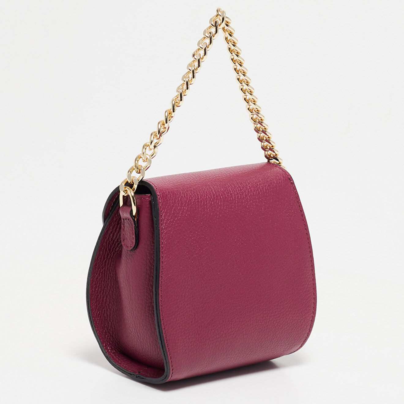 Christian Laurier Sac bandoulière en Cuir Chelsea prune - 19x16x9 cm