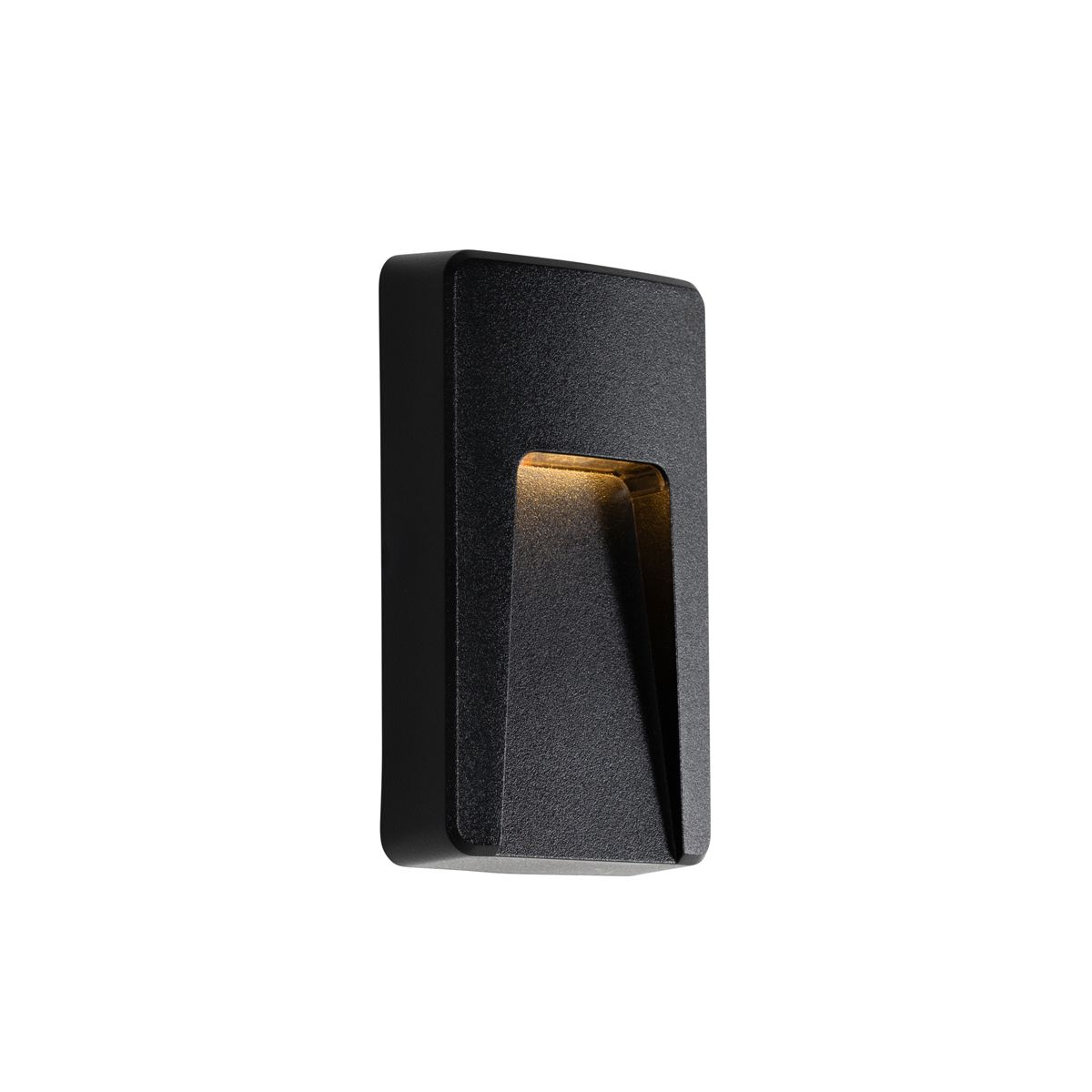 Set van 6 buiten wandlampen zwart rechthoekig incl. LED IP65 - Gem
