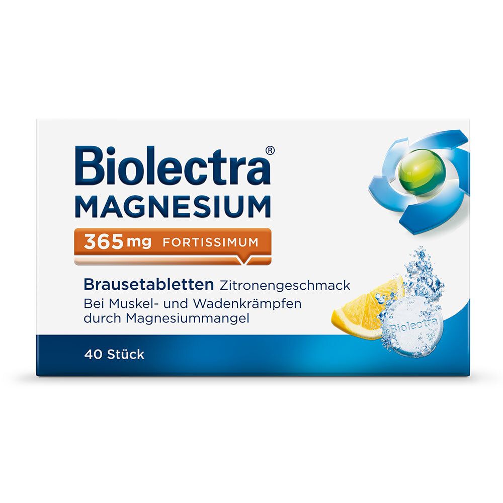 Biolectra® Magnesium 365 mg fortissimum Brausetabletten Zitrone