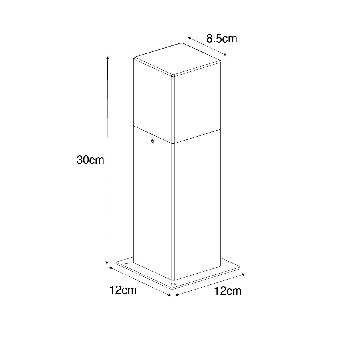 Industriële staande buitenlamp roestbruin 30 cm IP44 - Denmark