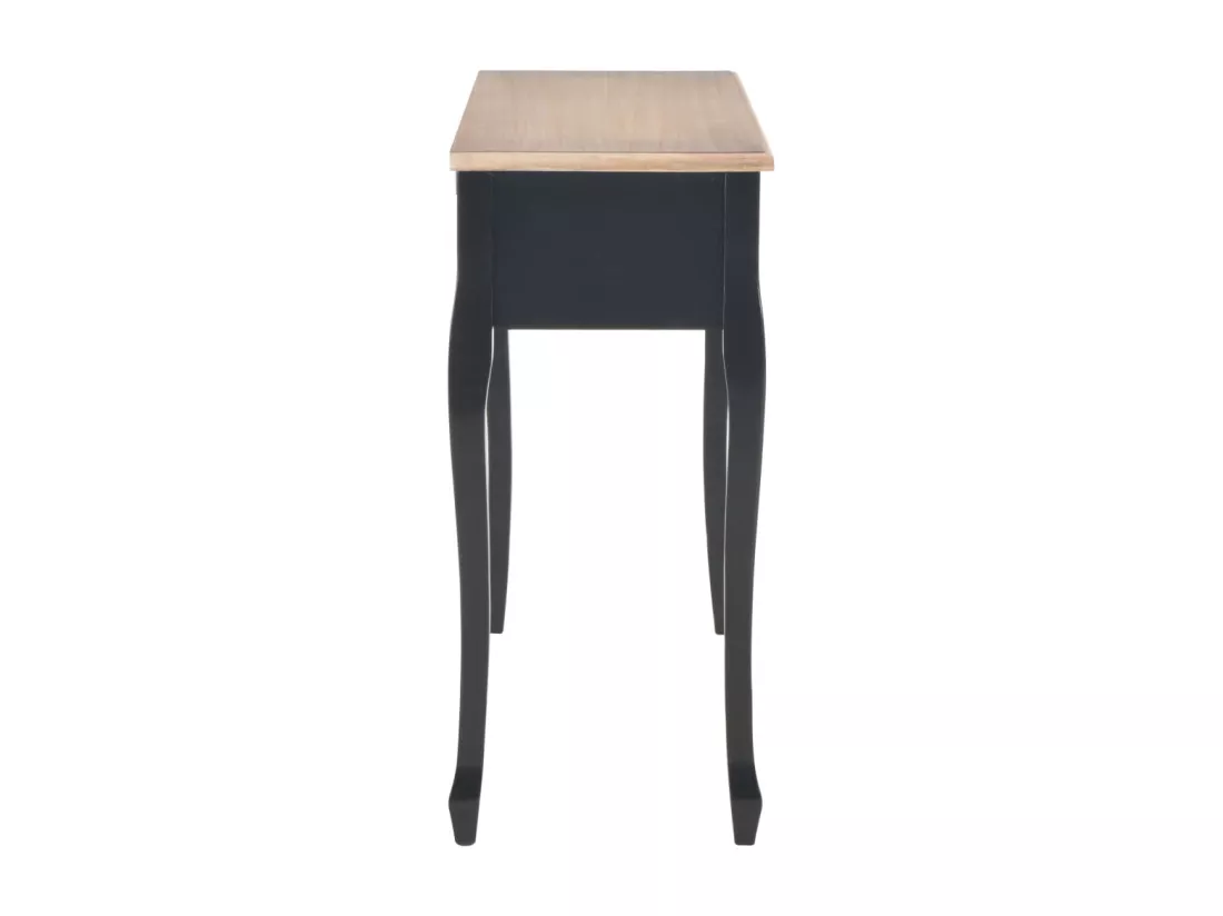 Table de console et coiffeuse avec 3 tiroirs Noir