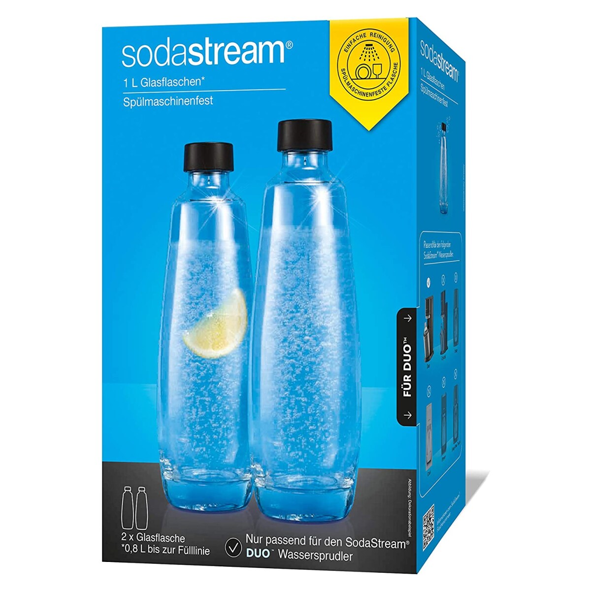 SodaStream Duo Twinpack Glaskaraffe 2x 1Liter