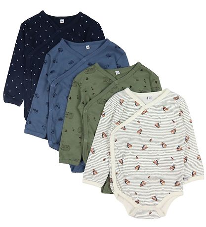 Pippi Baby Body L/æ - 4er-Pack - Deep Lichen Green