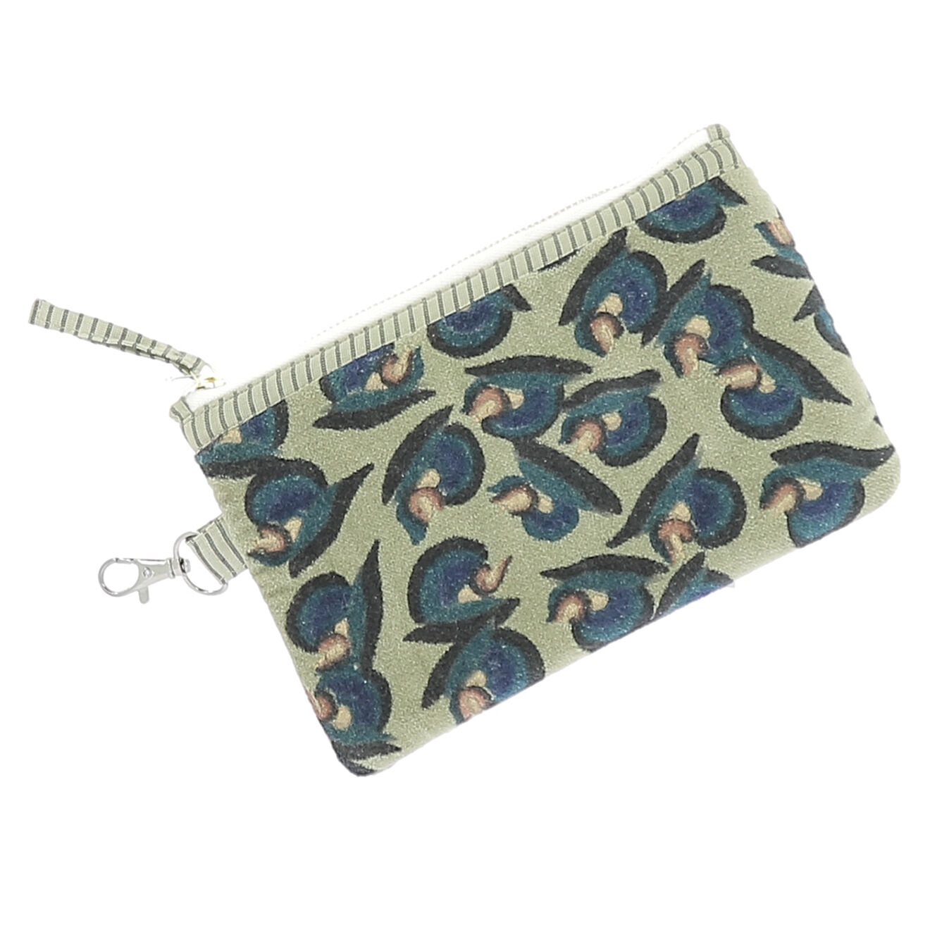 En Fil d'Indienne Trousse Plate Art Déco beige - 13x20 cm