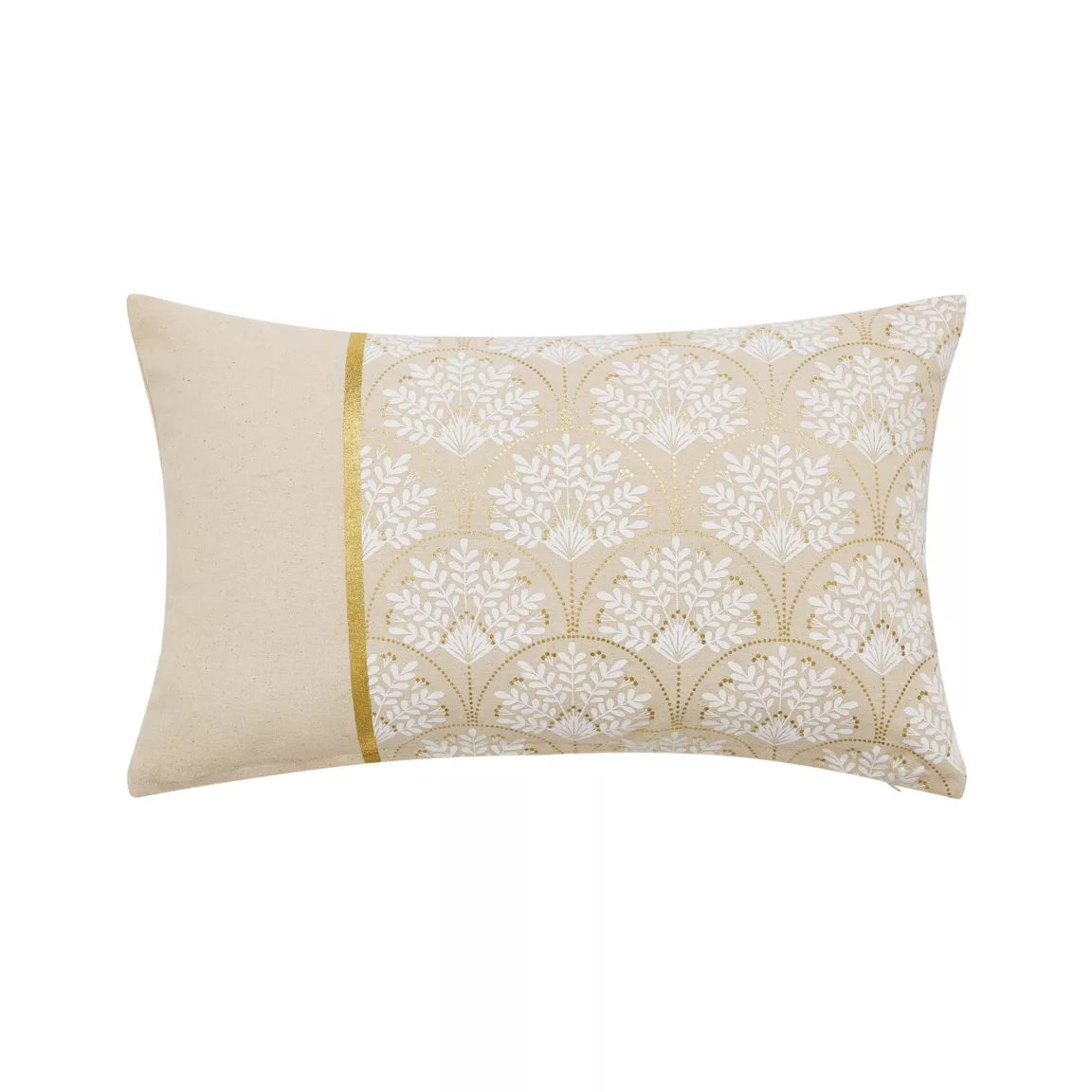 Coussin rectangulaire coton (30 x 50 cm) Majestia Beige