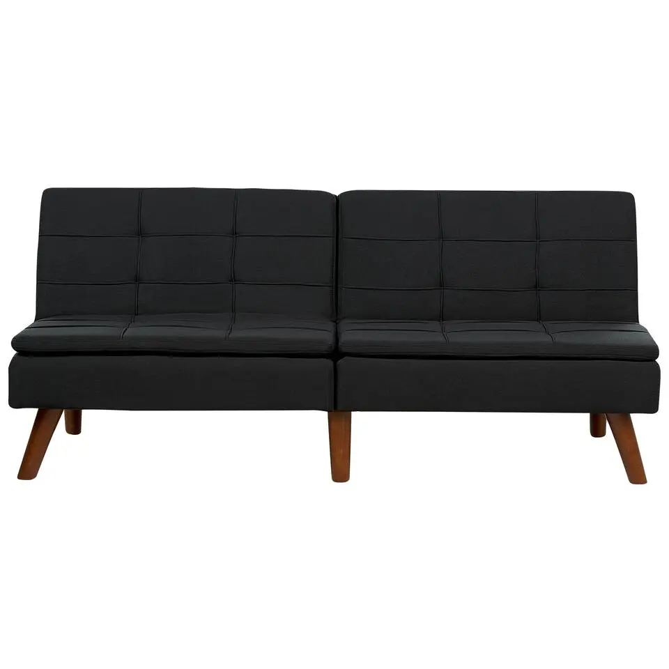 RONNE - Slaapbank 3-zits - Zwart - Polyester