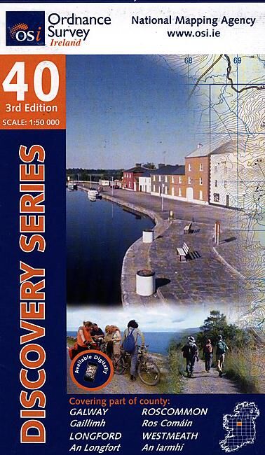 ORDNANCE SURVEY - 40 GALWAYLONGFORD IRLANDE 1 50 000